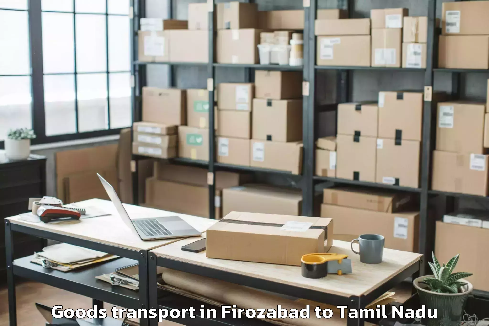 Hassle-Free Firozabad to Uppiliyapuram Goods Transport